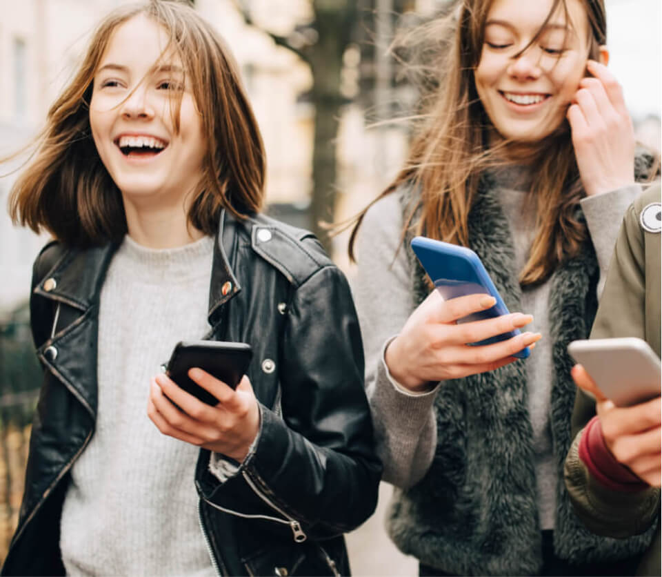 Category image of two women holding cell phones